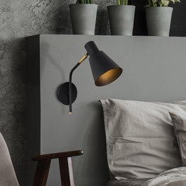 Opviq Sivani - MR-664 Lámpara de pared Negro y dorado